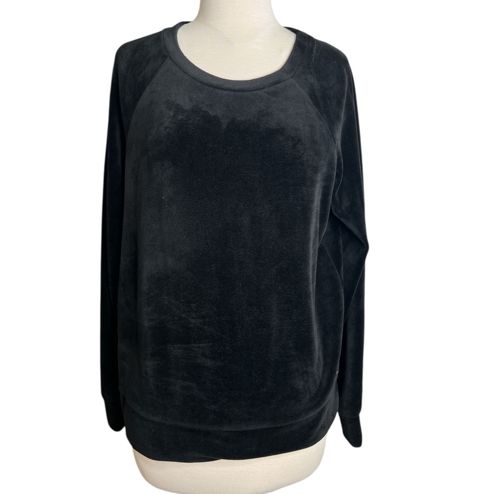 Marc New York Performance Black Velour Textured Sweatshirt